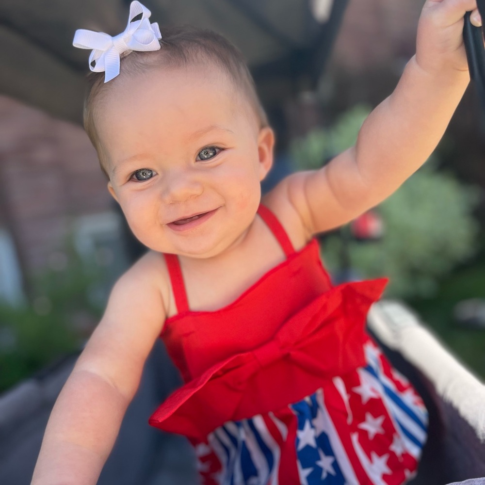 American flag onsie